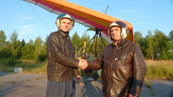Первый самостоятельный полет К.Шулики в АУЦ ОФ СЛА